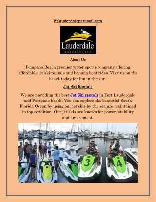 Jet Ski Rentals Lauderdale by the Sea