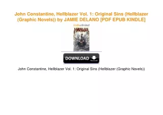 John Constantine, Hellblazer Vol. 1: Original Sins (Hellblazer (Graphic Novels)) by