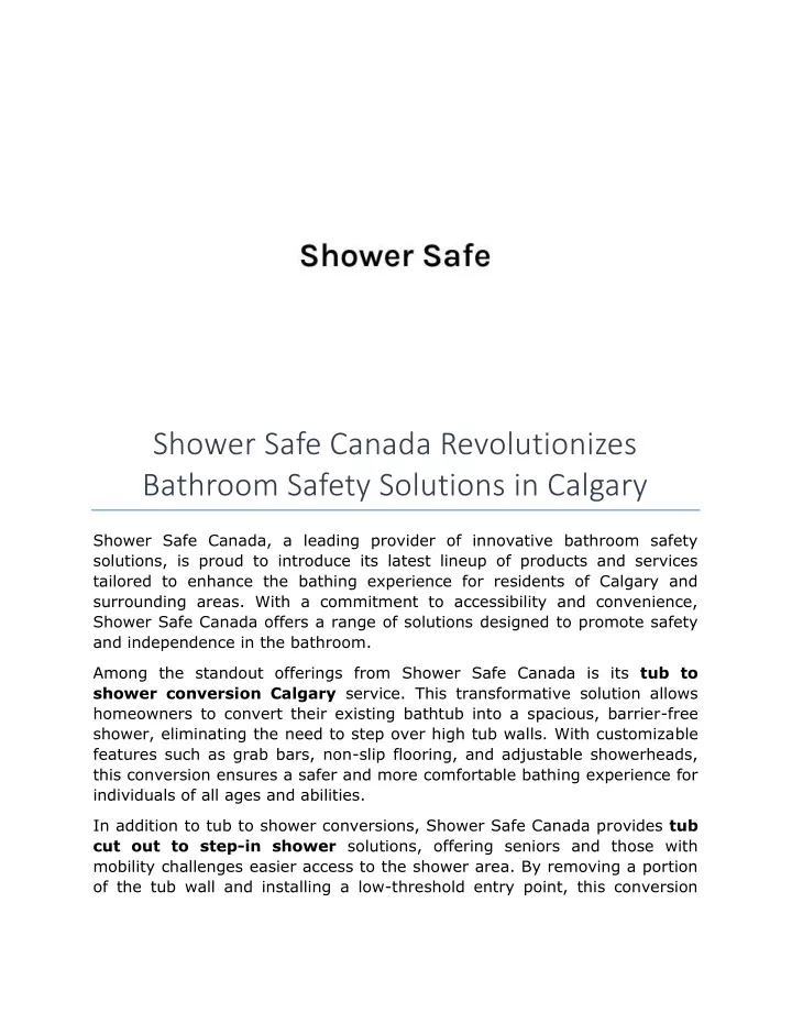 shower safe canada revolutionizes bathroom safety