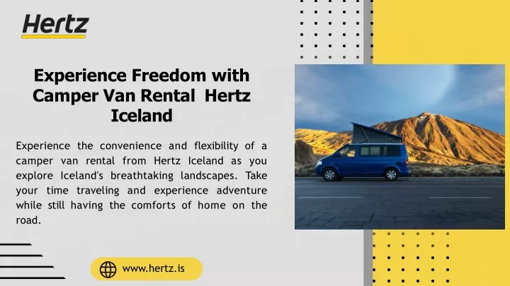 experience freedom with camper van rental hertz iceland