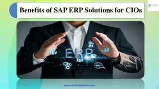 SAP ERP Solutions for Supply Chain Transformation by CIOs