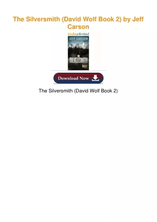 The Silversmith (David Wolf Book 2) by Jeff Carson