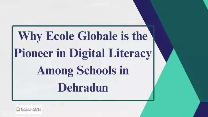 why ecole globale is the pioneer in digital