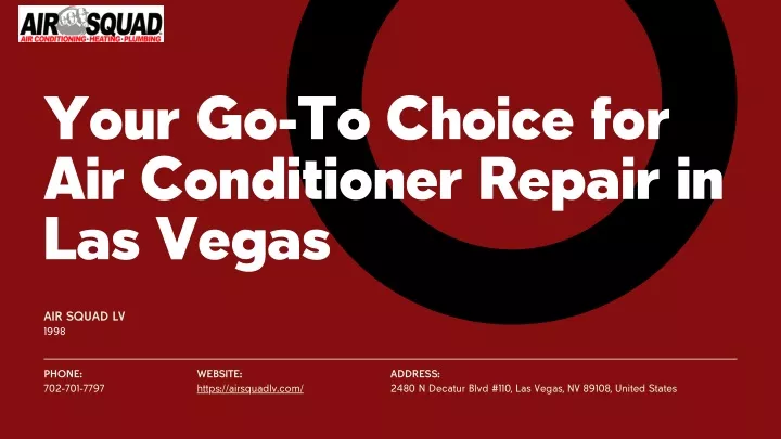 your go to choice for air conditioner repair