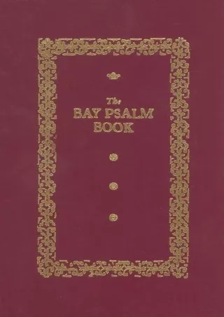 ⚡pdf✔ The Bay Psalm Book