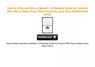 How-to-Write-and-Give-a-Speech-A-Practical-Guide-for-Anyone-Who-Has-to-Make-Every-Word-Count-by-Joan-Detz