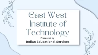 east west institute of technology presented