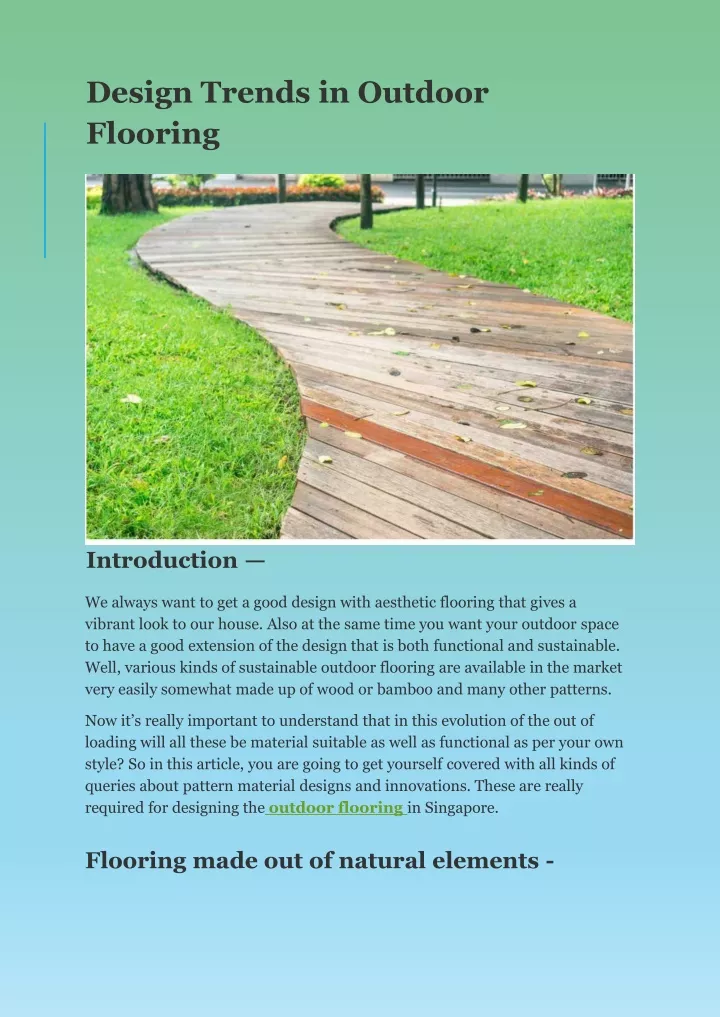 design trends in outdoor flooring