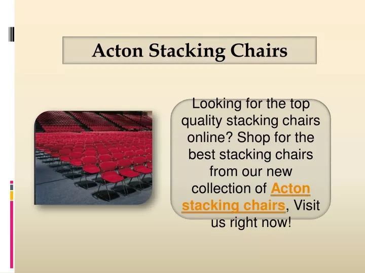 acton stacking chairs