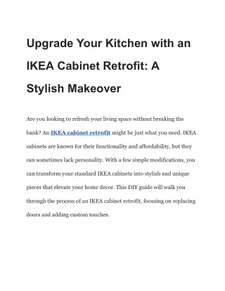 Upgrade Your Kitchen with an IKEA Cabinet Retrofit_ A Stylish Makeover