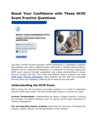 Boost Your Confidence with These GCFE Exam Practice Questions