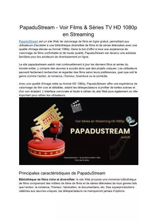 papadustream voir films s ries tv hd 1080p