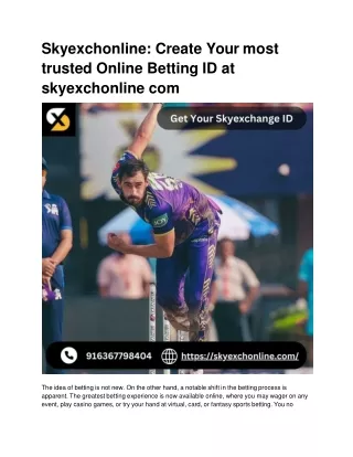 skyexchonline create your most trusted online betting id at skyexchonline com