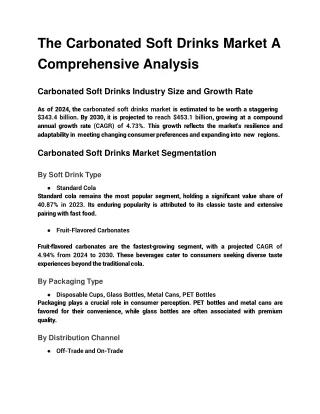 The Carbonated Soft Drinks Market A Comprehensive Analysis (2)