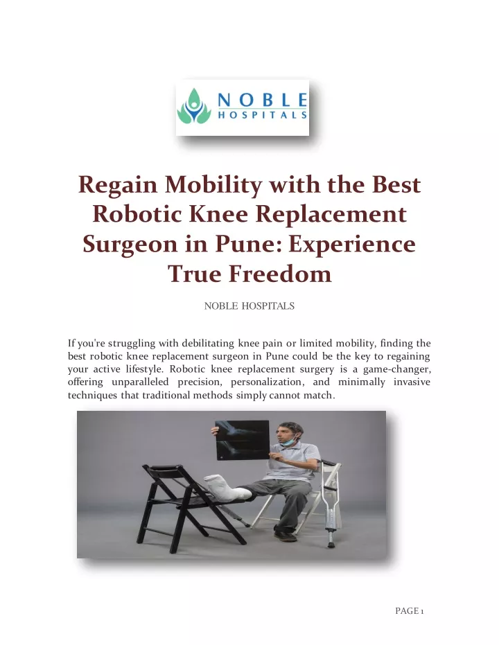 regain mobility with the best robotic knee