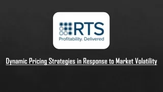 Dynamic Pricing Strategies in Response to Market Volatility