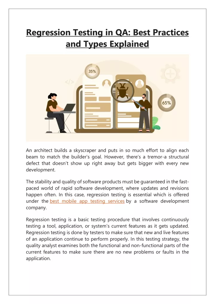 regression testing in qa best practices and types