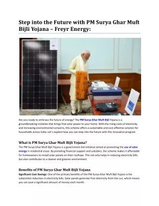 How PM Surya Ghar Muft Bijli Can Power Your Home for Free - Freyr Energy: