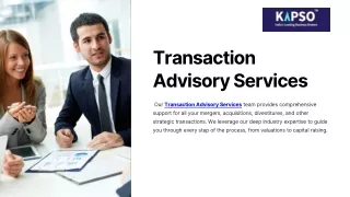 Transaction Advisory Services