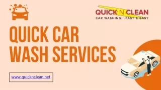 quick car wash services