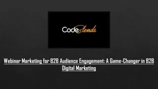 Webinar Marketing for B2B Audience Engagement