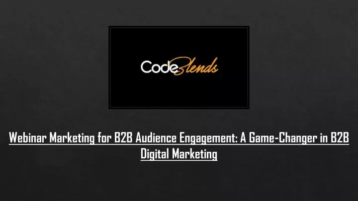 webinar marketing for b2b audience engagement