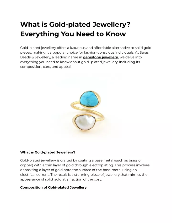 what is gold plated jewellery everything you need