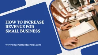 how to increase revenue for small business