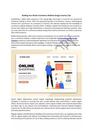 building your brand ecommerce website design
