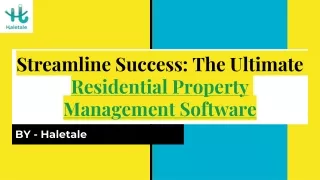 Streamline Success The Ultimate Residential Property Management Software