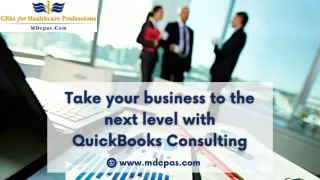 Take your business to the next level with QuickBooks Consulting