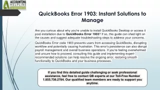 How to tackle with Error 1904 While Installing QuickBooks