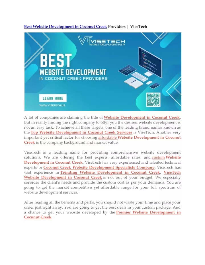 best website development in coconut creek