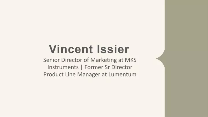 vincent issier senior director of marketing