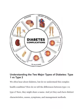 The Ultimate Guide to Understanding Type 1 and Type 2 Diabetes in 2024