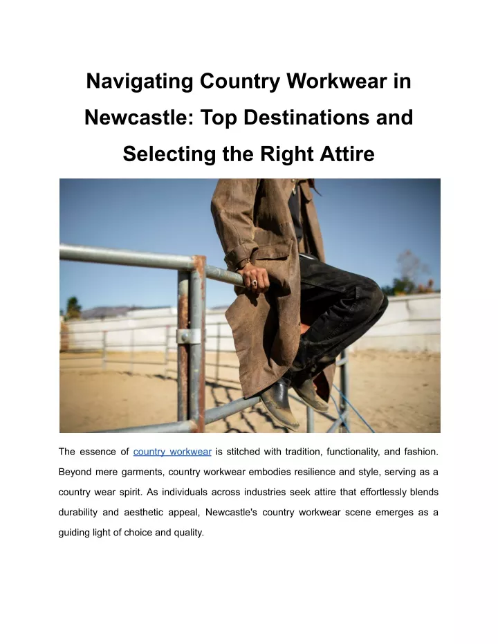 navigating country workwear in