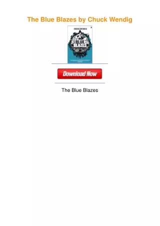 The Blue Blazes by Chuck Wendig