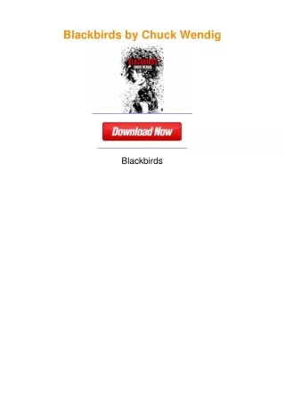 Blackbirds by Chuck Wendig