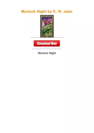Morlock Night by K. W. Jeter
