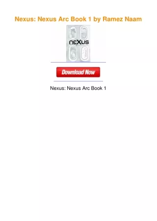 Nexus: Nexus Arc Book 1 by Ramez Naam