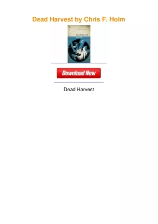 Dead Harvest by Chris F. Holm