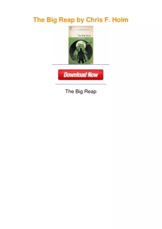 The Big Reap by Chris F. Holm