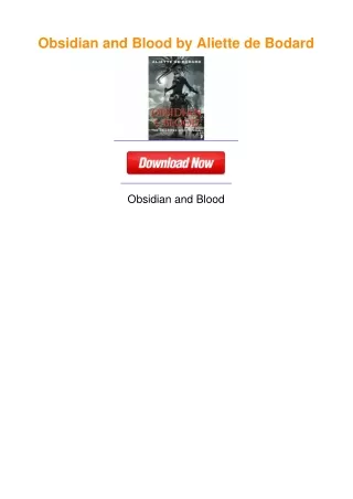 Obsidian and Blood by Aliette de Bodard