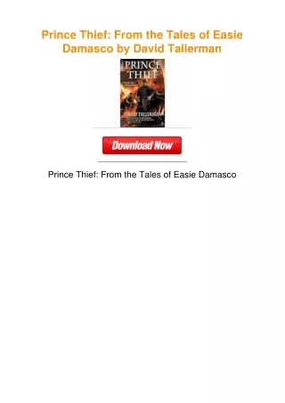 Prince Thief: From the Tales of Easie Damasco by David Tallerman