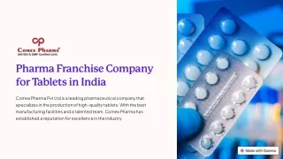 Pharma Franchise Company for Tablets in India