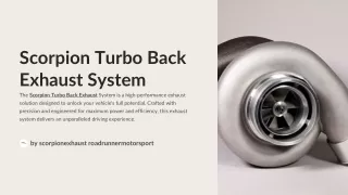 Unleash Maximum Power with the Scorpion Turbo Back Exhaust System!