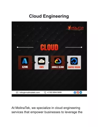 Cloud Engineering _ MolinaTek