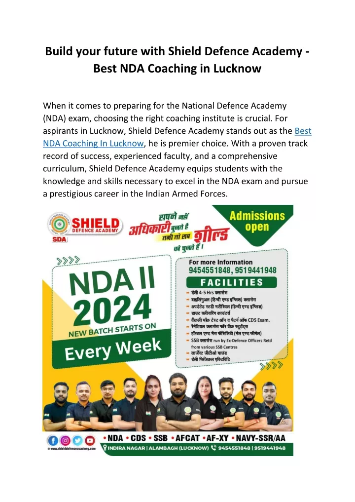 build your future with shield defence academy