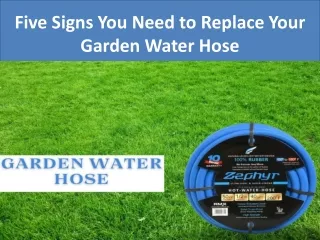 Five Signs You Need to Replace Your Garden Water Hose