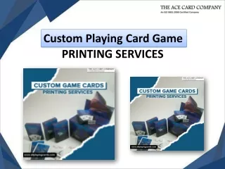 Custom Playing Card Game Printing Services
